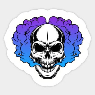 Smoking Skull Sticker